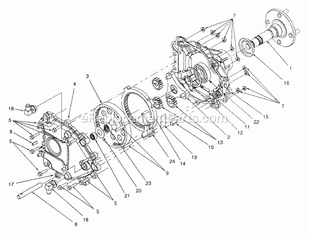 Final Drive Assembly Diagram and Parts List for Z54 53AC385K100 Cub Cadet Lawn Mower